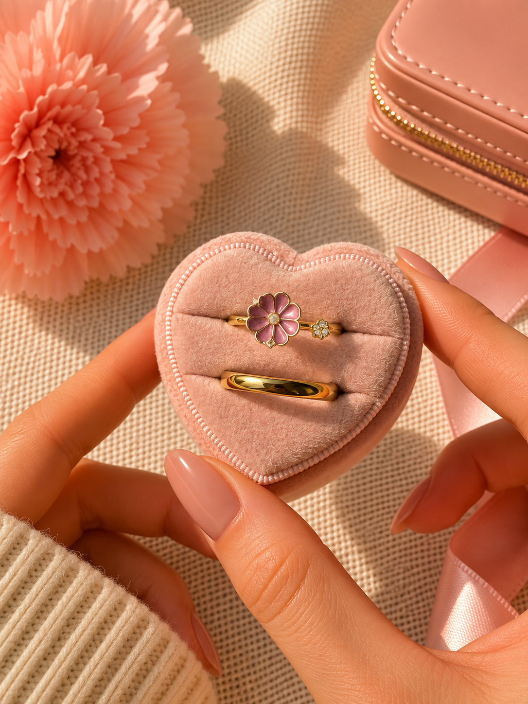 Anillo de promesa pareja 🌸💜✨