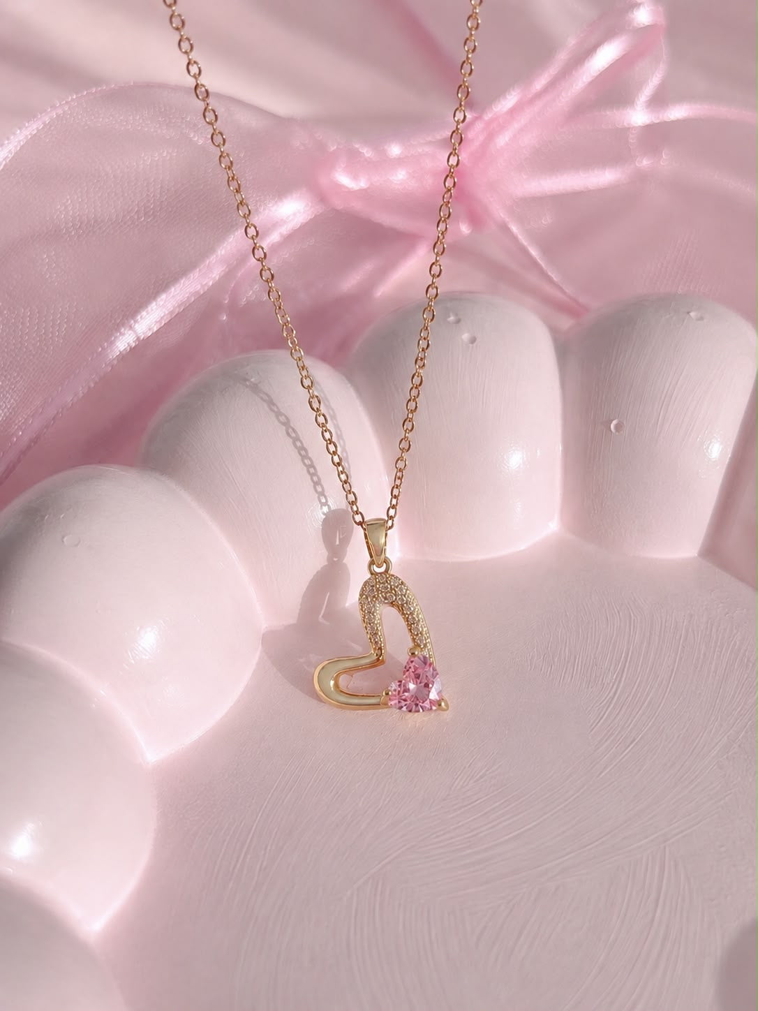 Cadena bonita Corazón aurora 💖