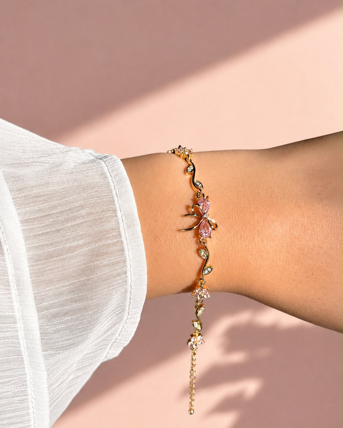 Pulseras delicadas Lazo pink 🎀✨