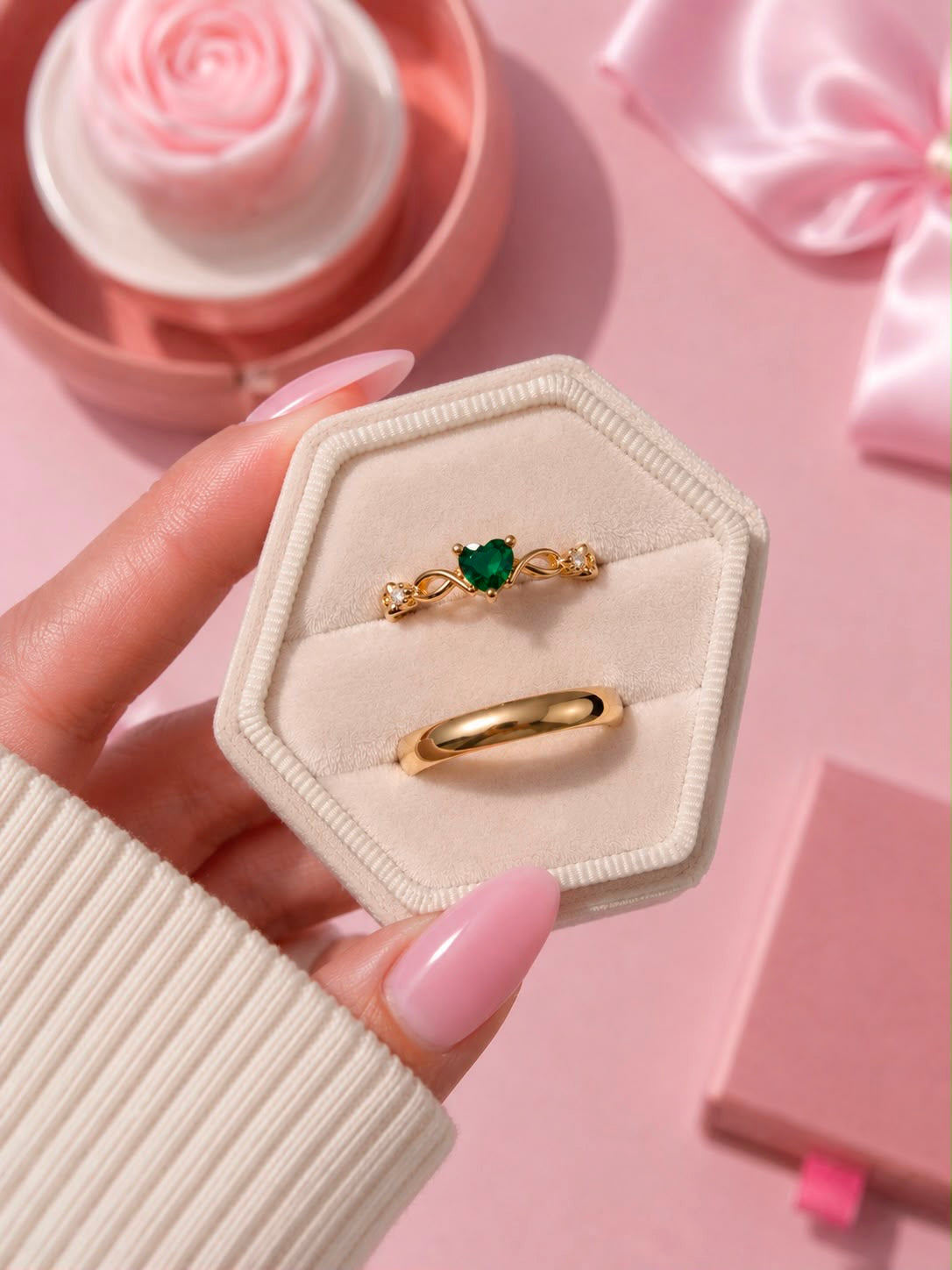Anillo de promesa pareja Amor eterno ✨