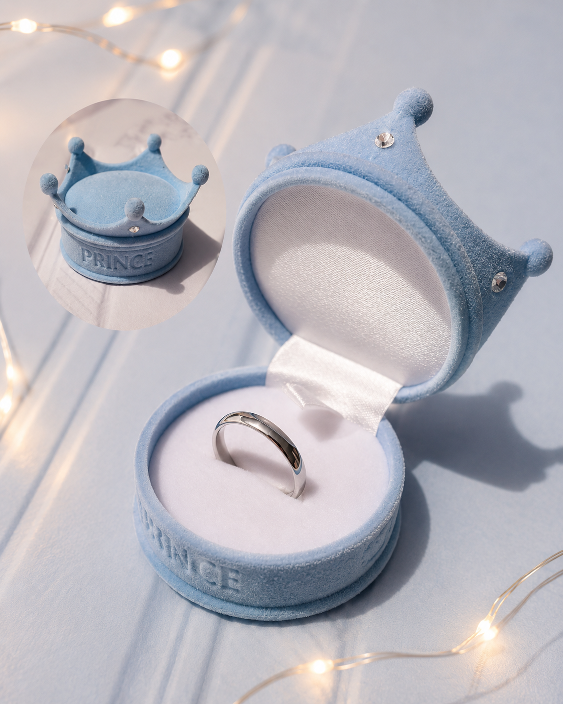 Cofre para anillo y cadena