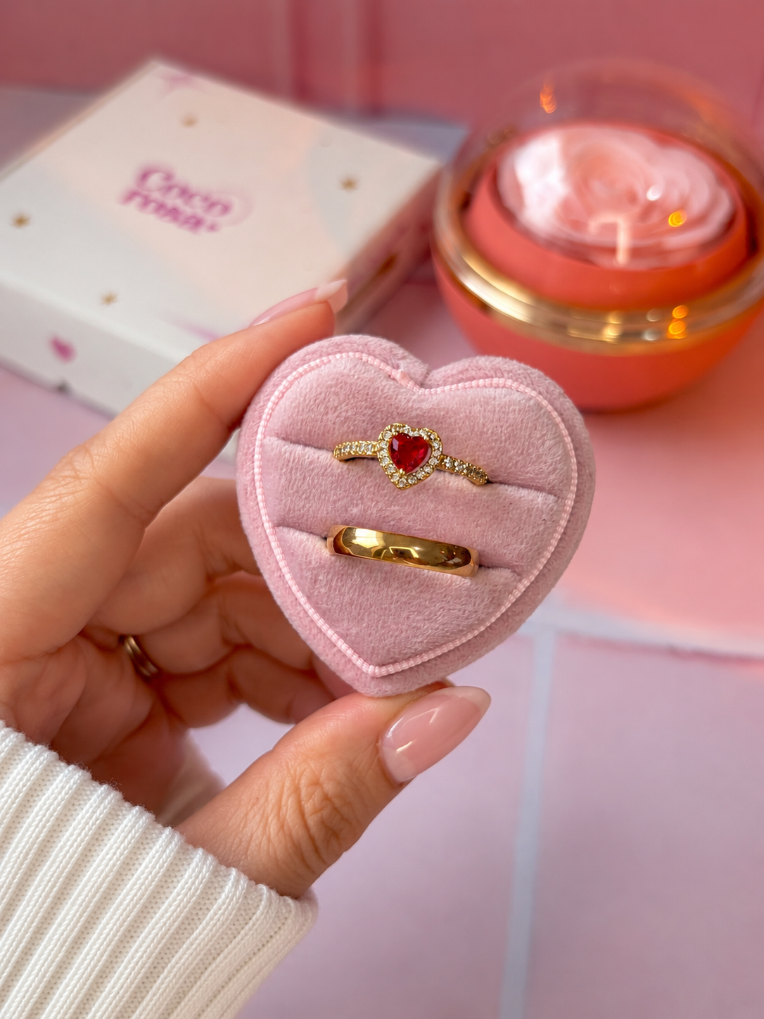 Anillo de promesa pareja Rose🌹✨