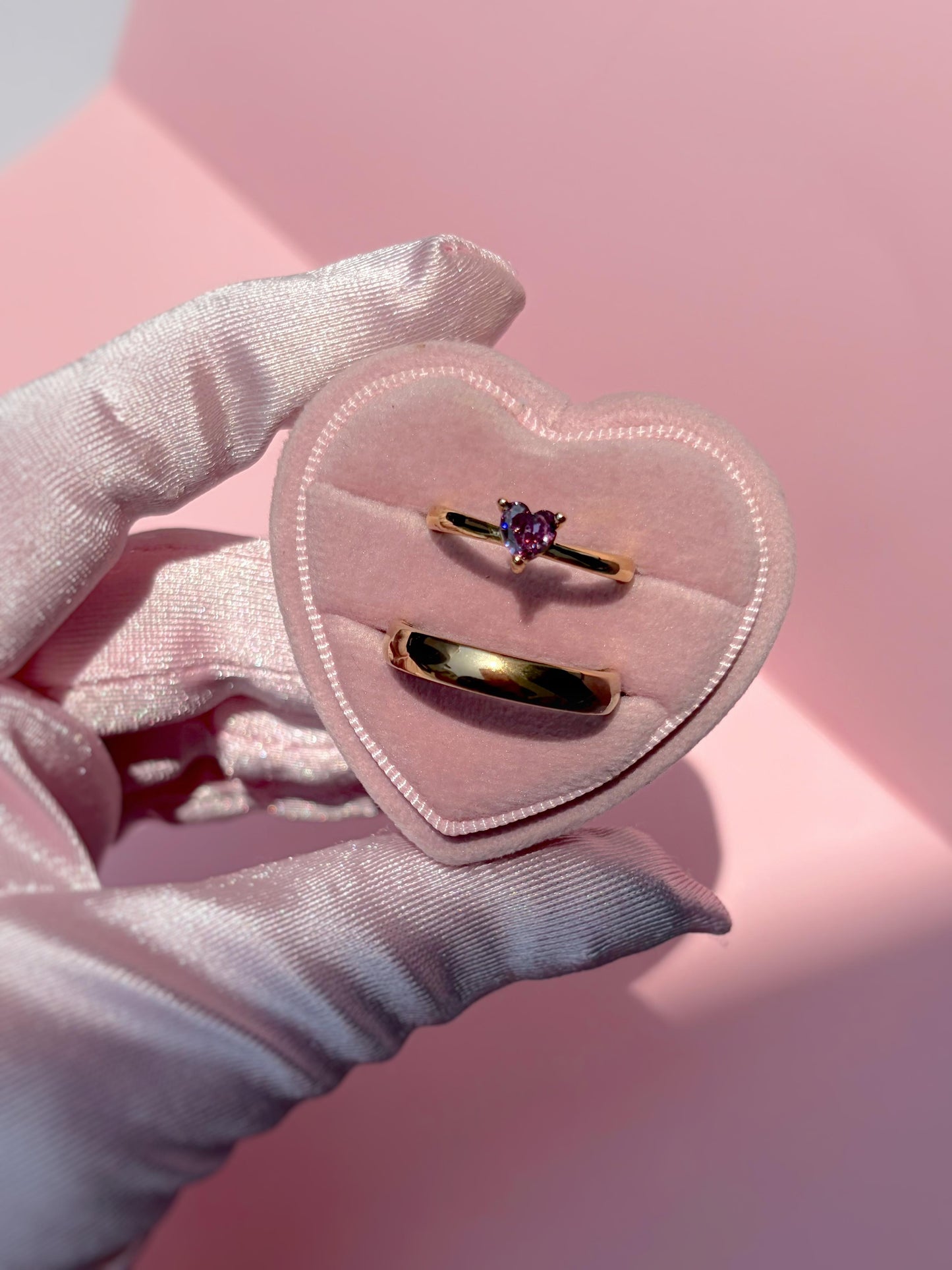 Anillo de promesa pareja Cristal 💜