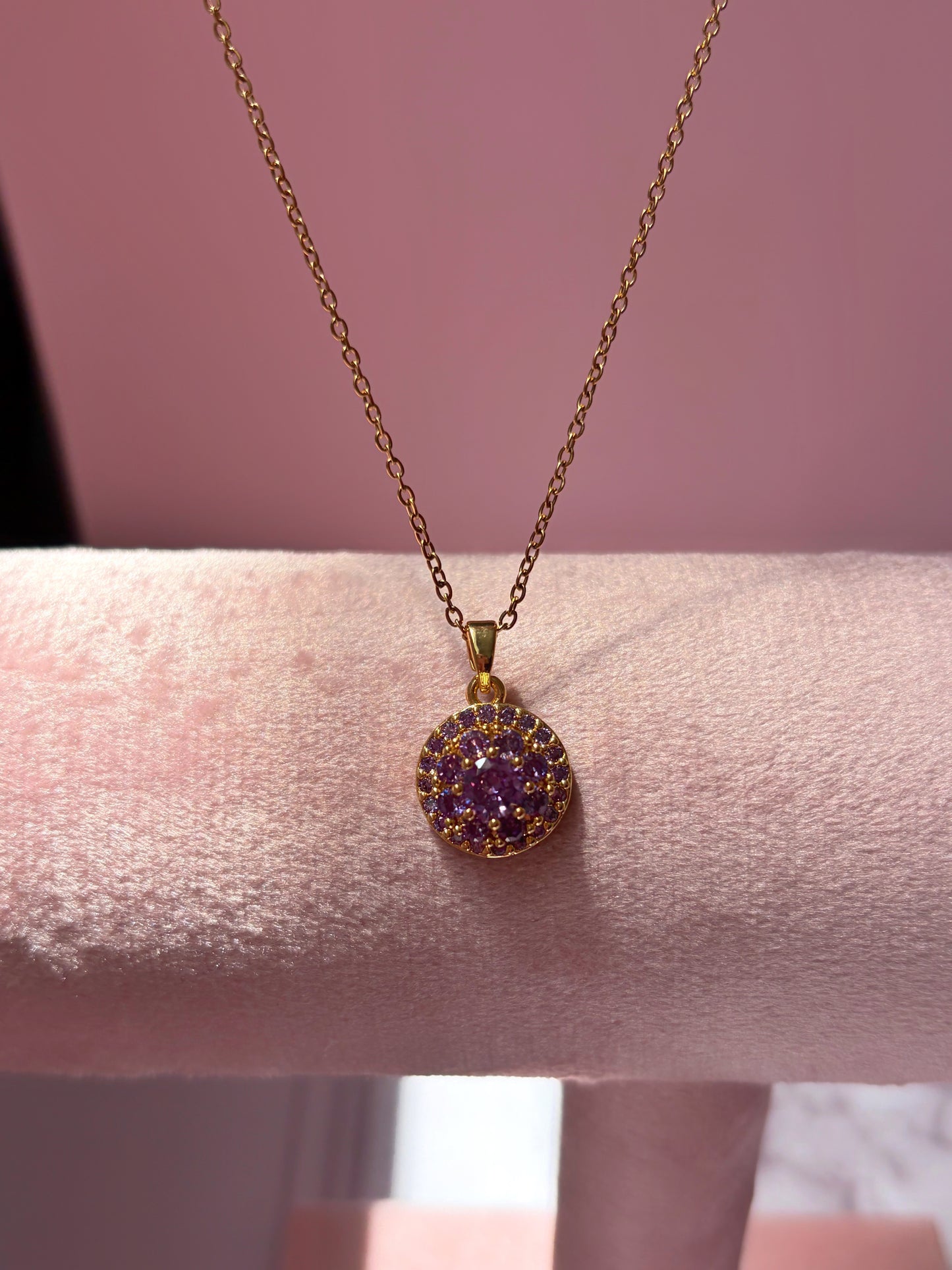 Cadena ✨anti-ansiedad✨flor morada