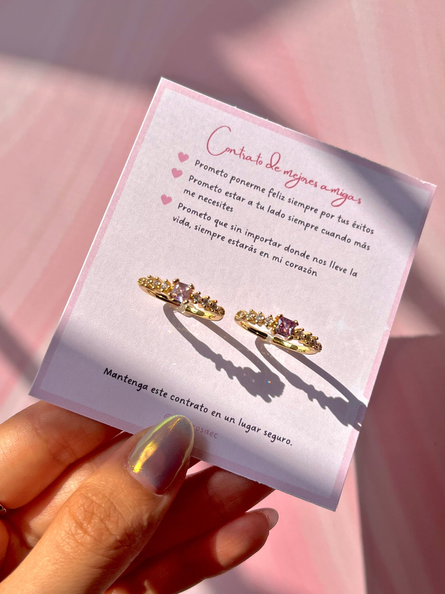 Set de anillos contrato para mejores amigas 👩🏻❤️👩🏼