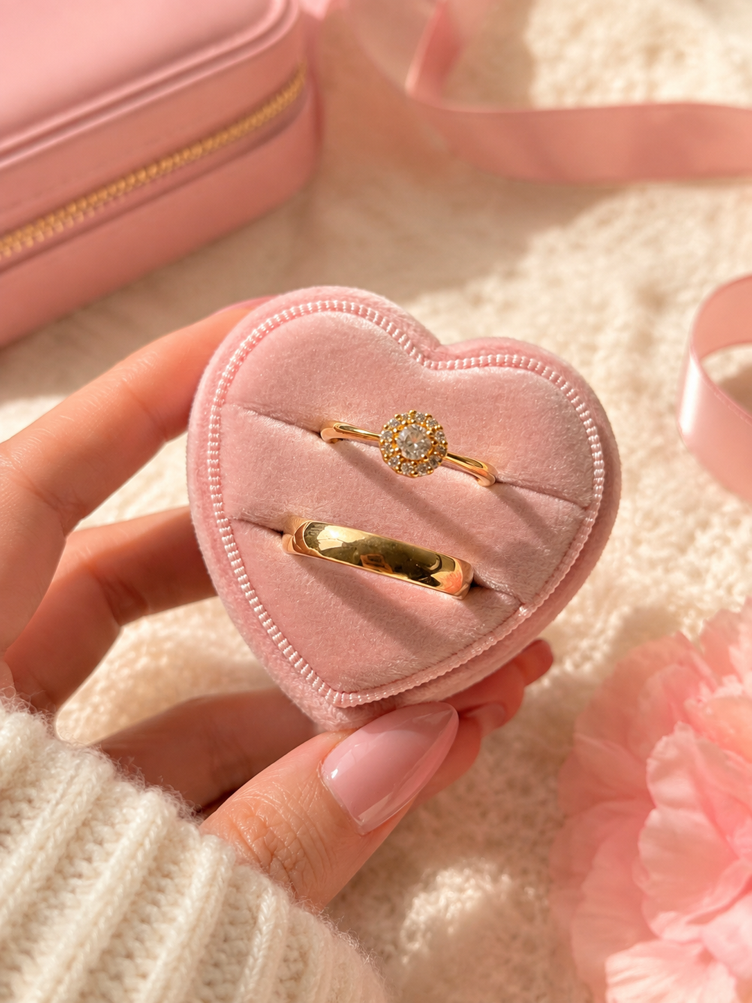 Anillo de promesa pareja Flowers ✨