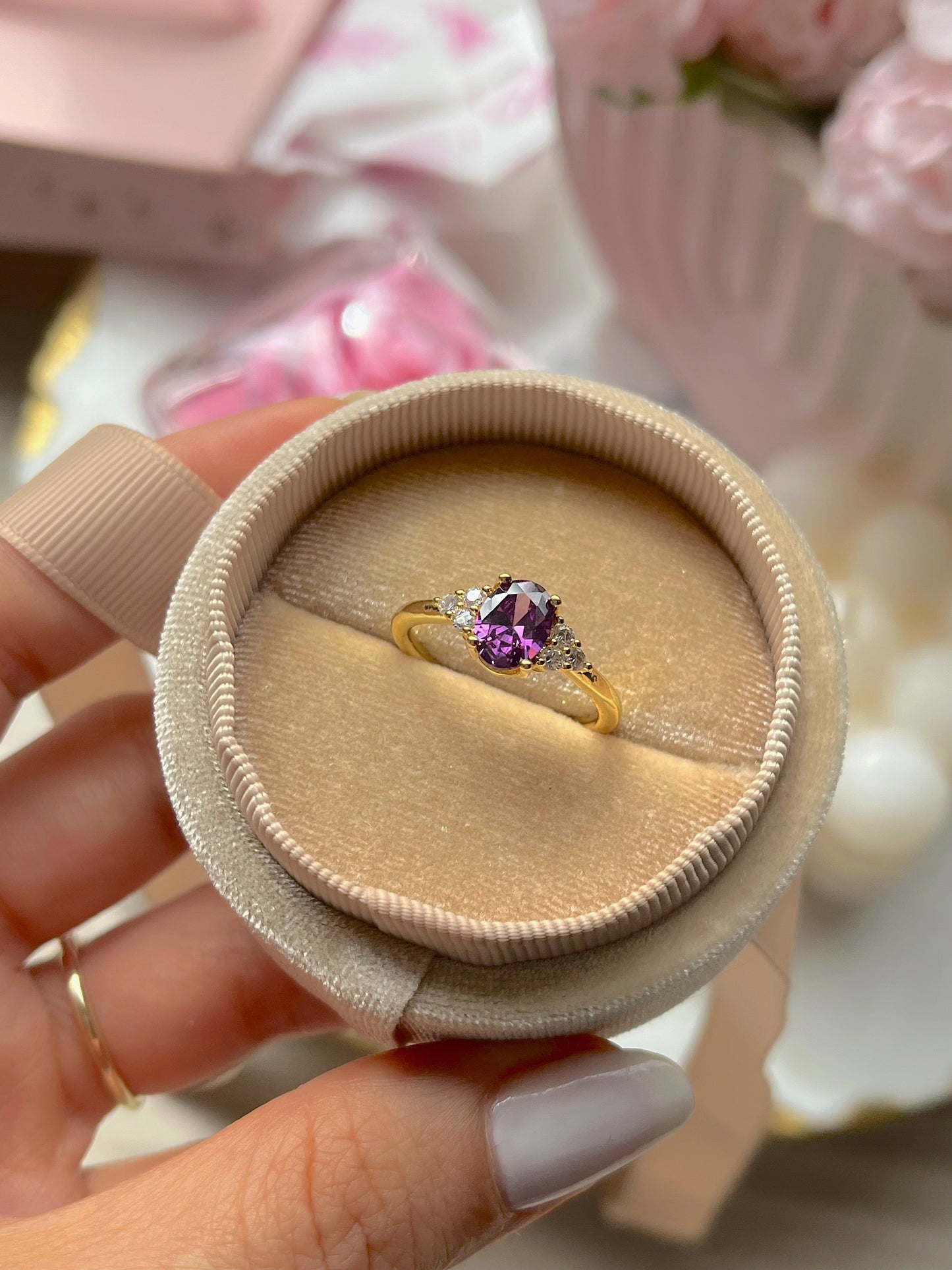 Anillo de promesa topacio✨