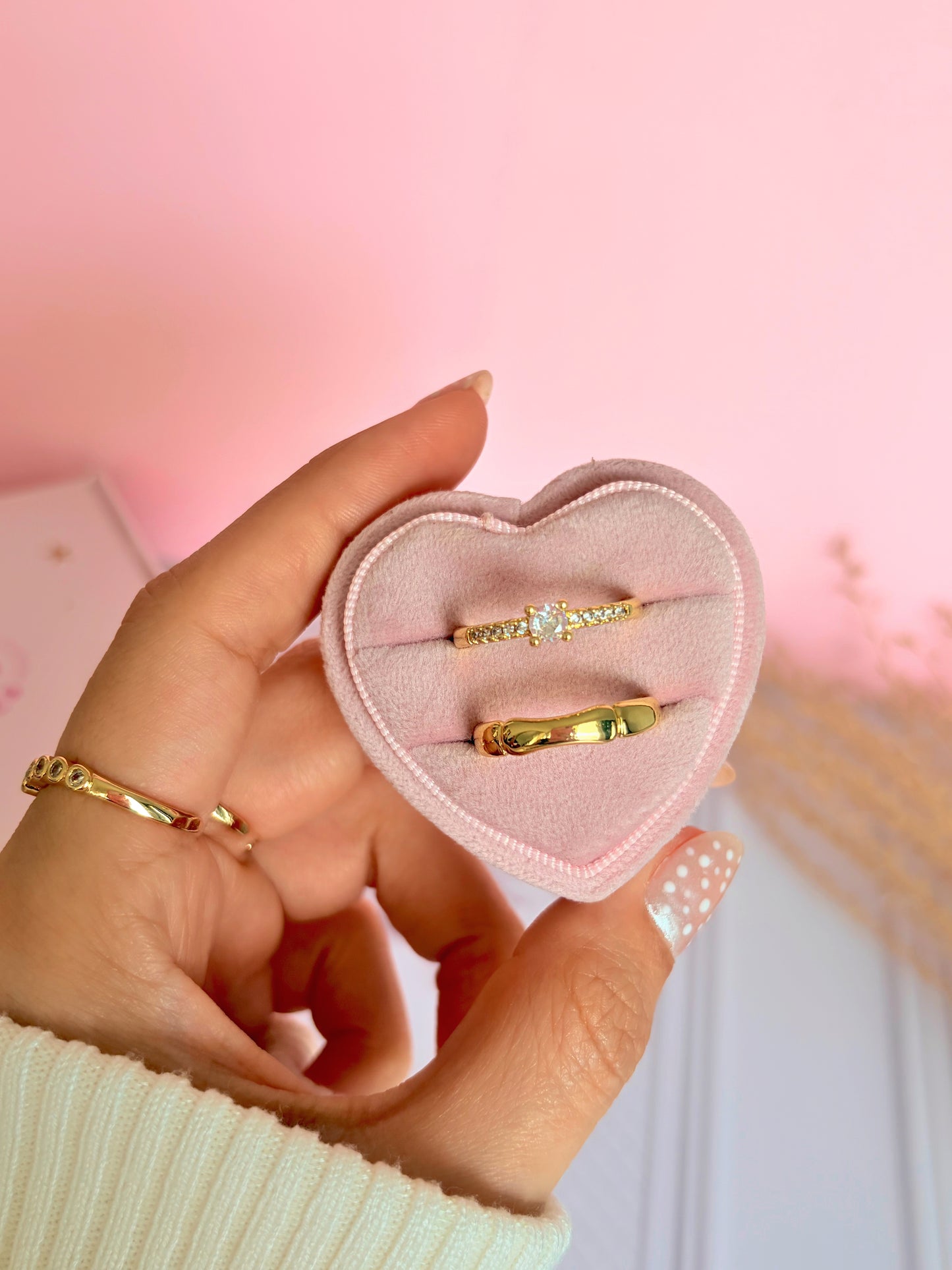 Anillo de promesa pareja dulce ✨