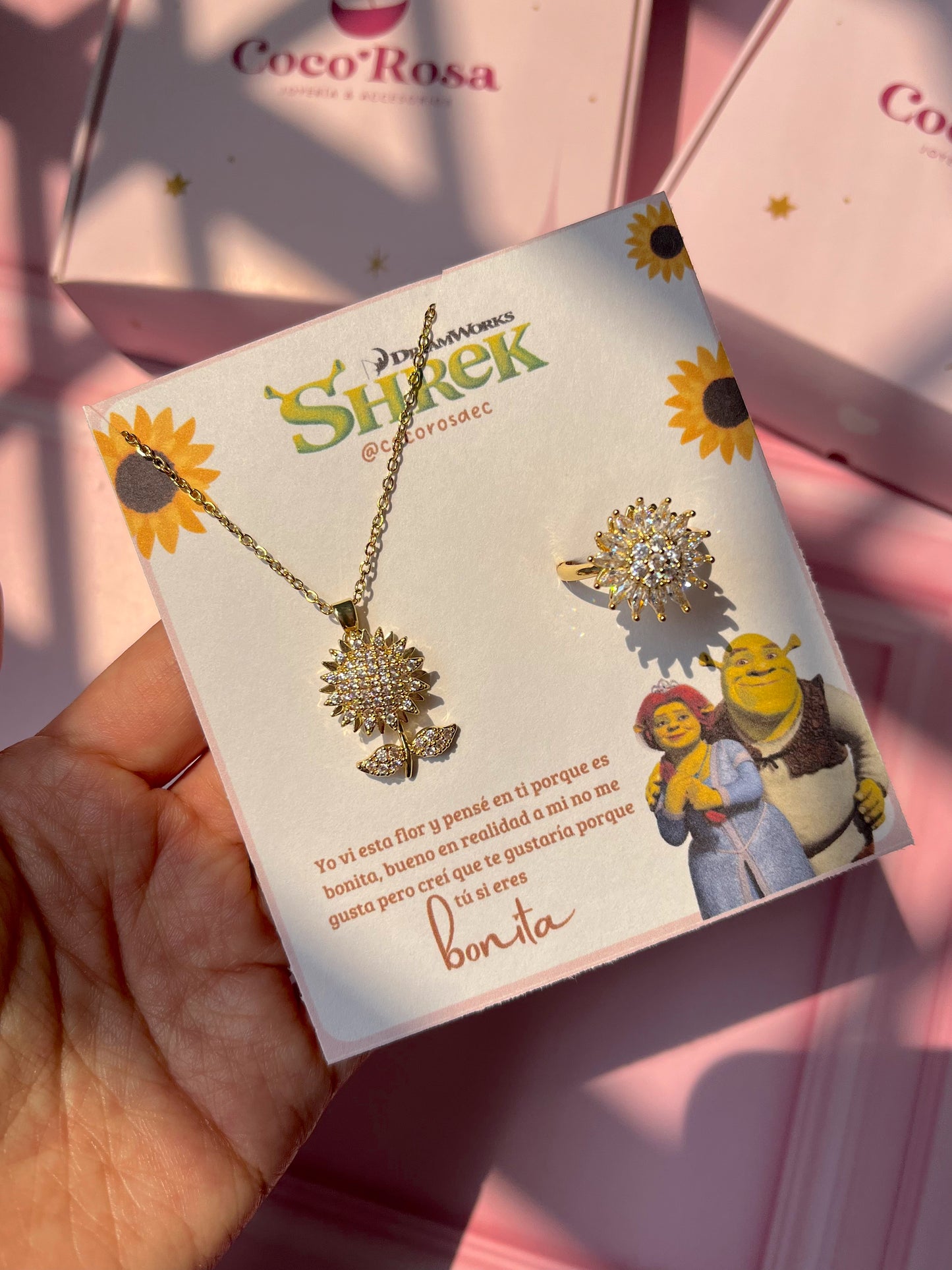 Set Disney Shrek anti ansiedad girasol ✨