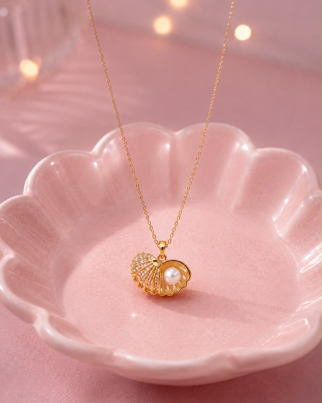 Cadena linda conchita perlada 🐚✨