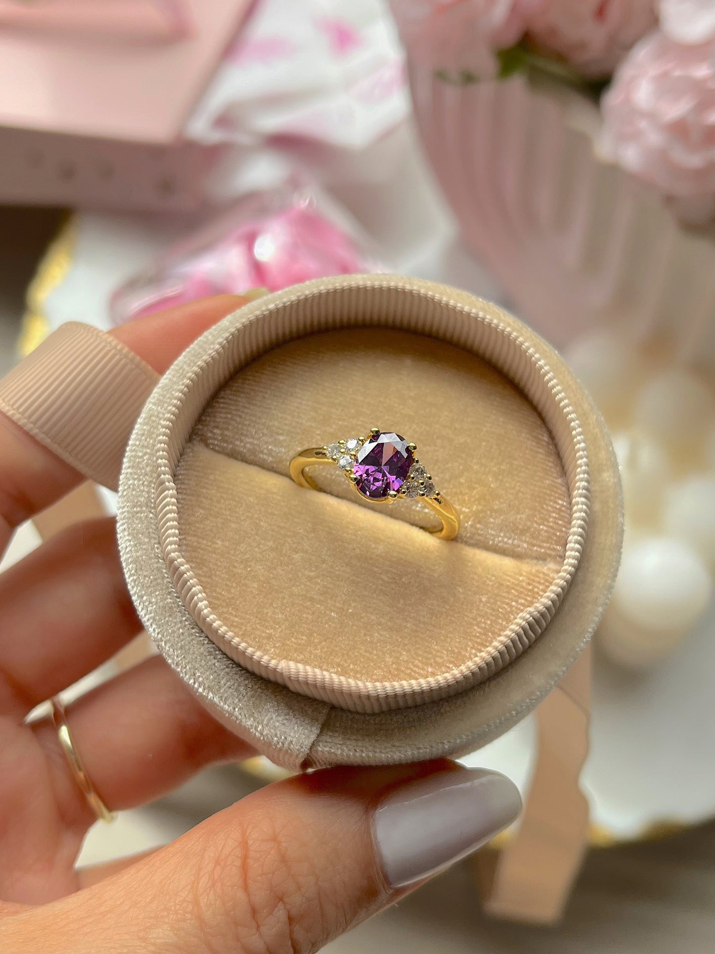 Anillo de promesa topacio✨