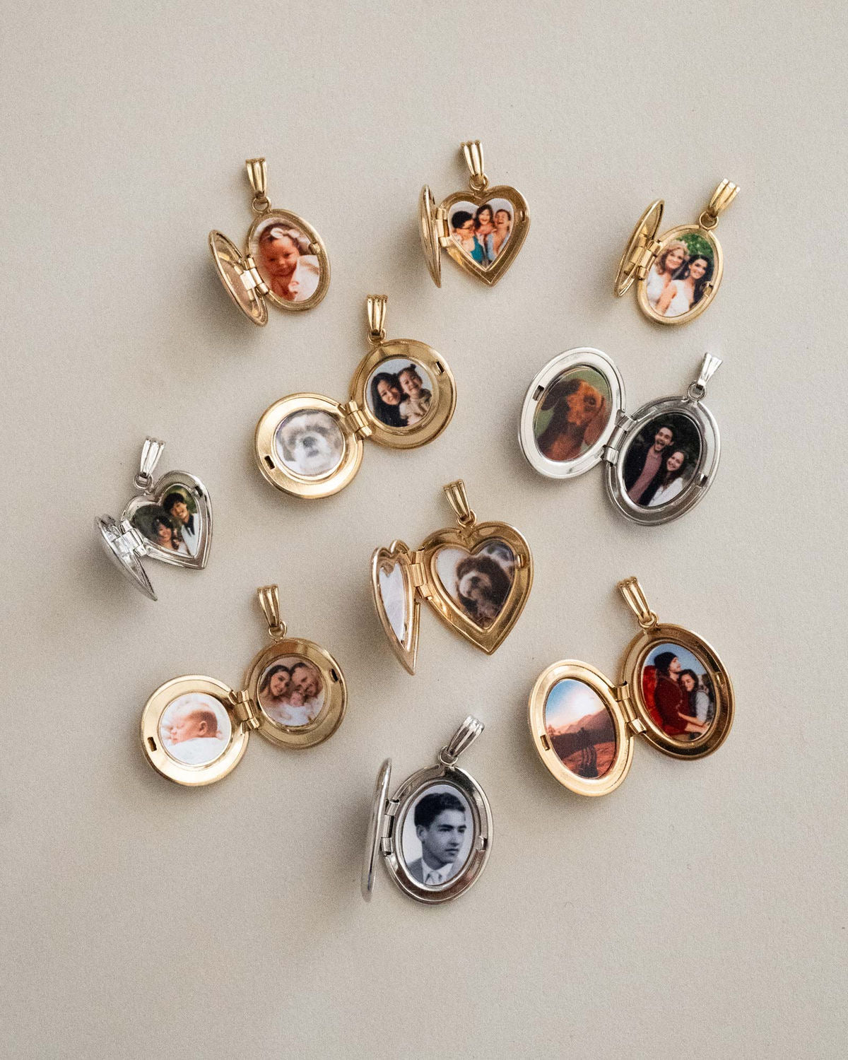 cadena de Relicario de corazón personalizado grabado
