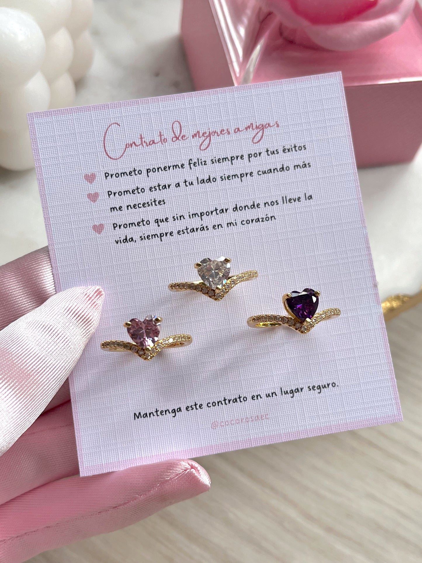 Set de anillos contrato para mejores amigas 👩🏻❤️👩🏼