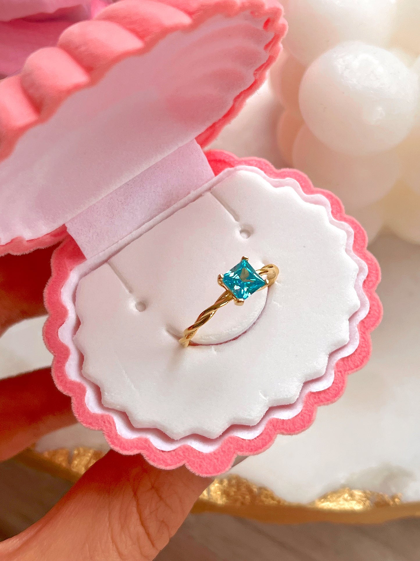 Anillo aquamarina preciosa plata 925