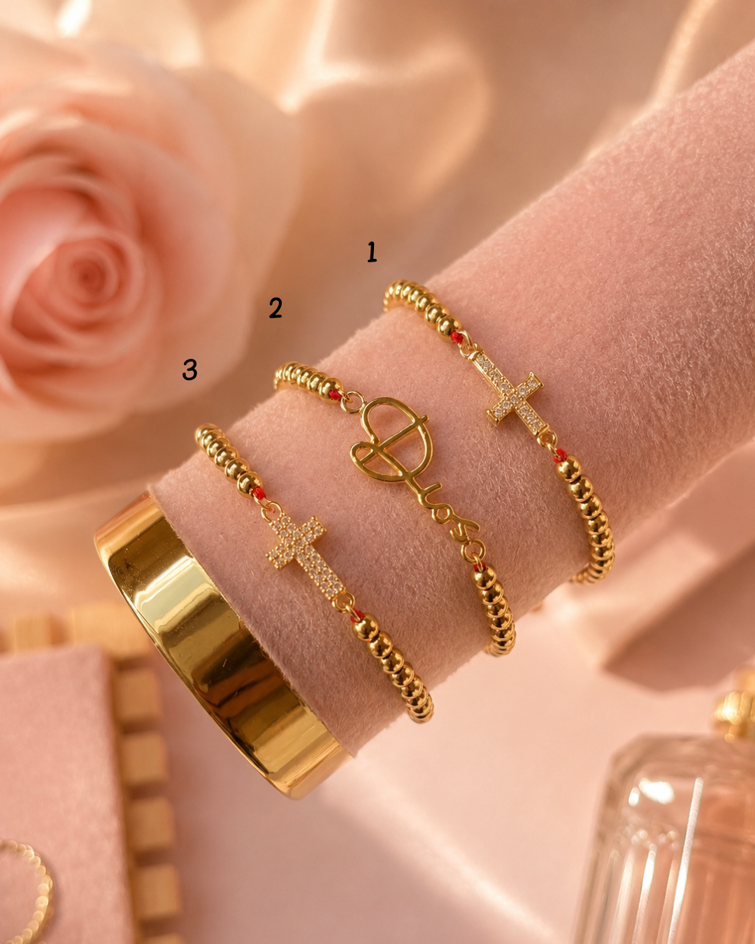Pulseritas bonita de cruz y Dios ❤️✨