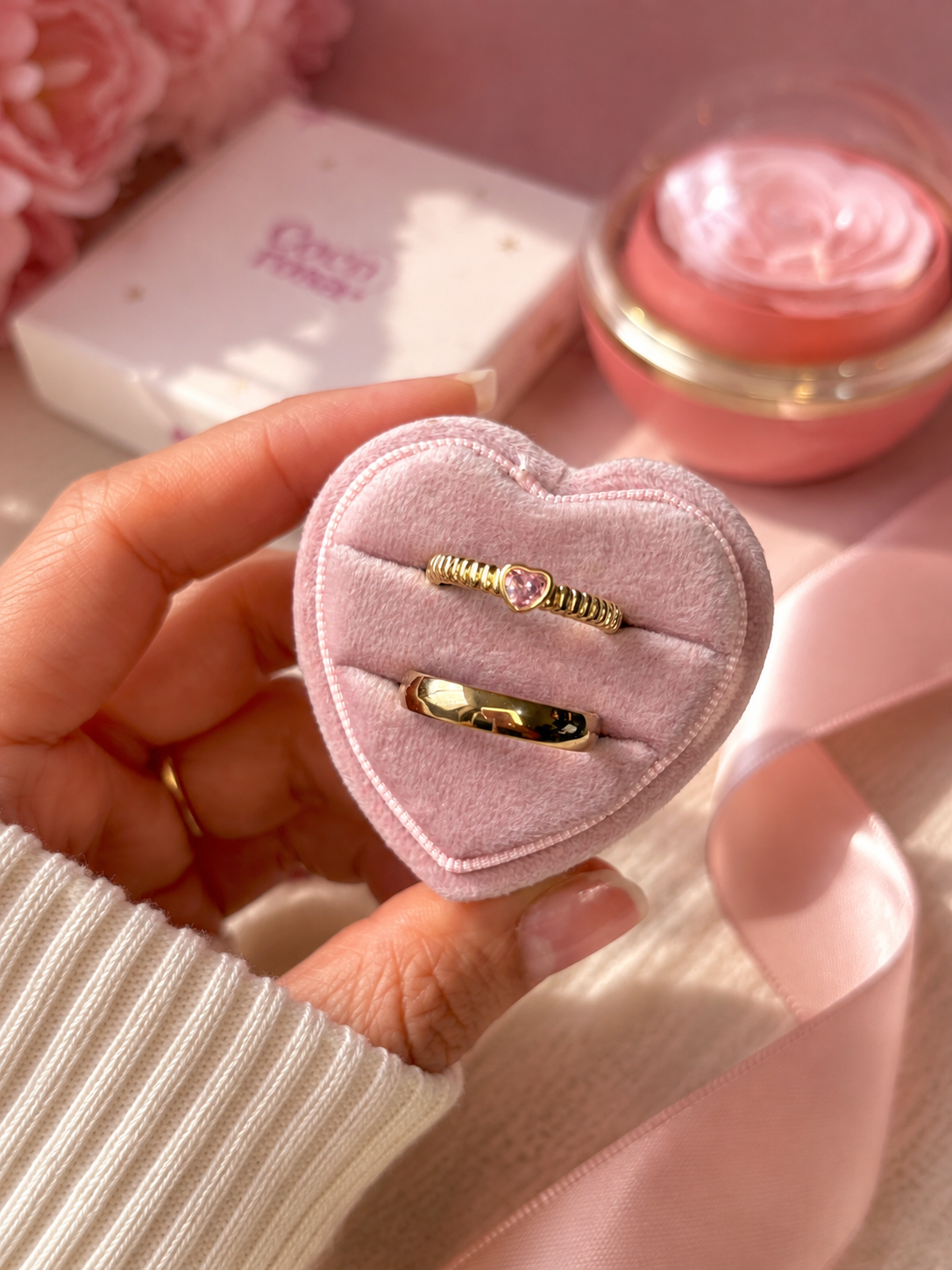 Anillo de promesa pareja Cristalina 💖✨