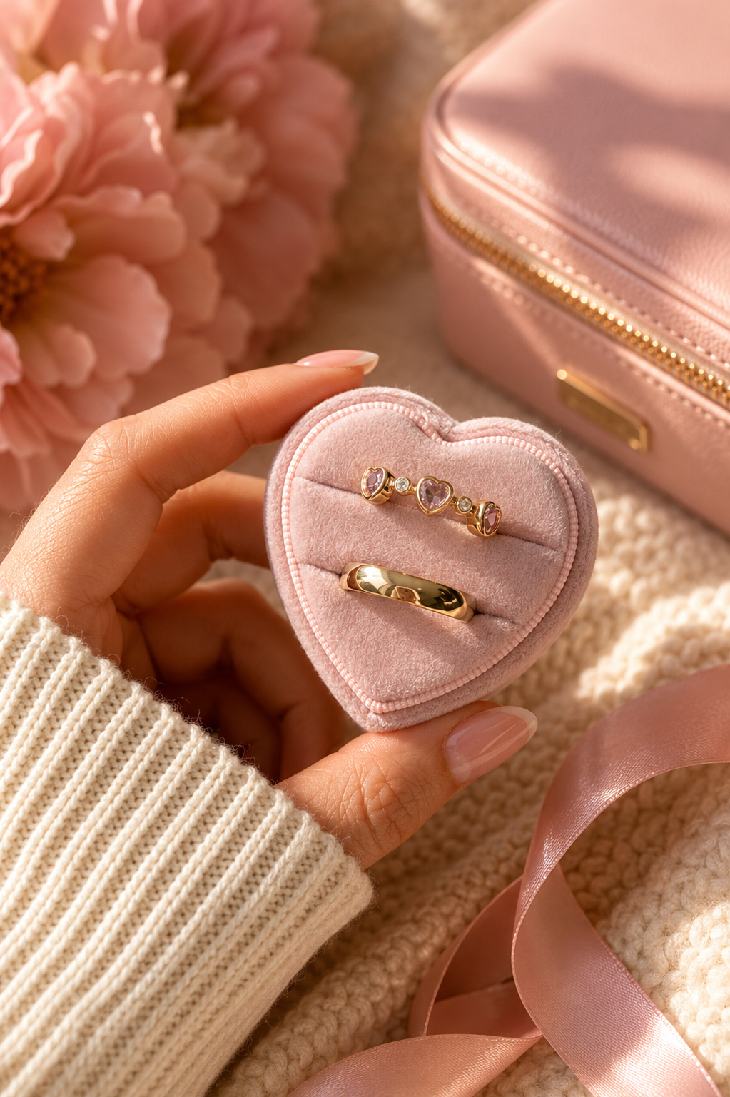 Anillo de promesa pareja Corazones 💕 ✨