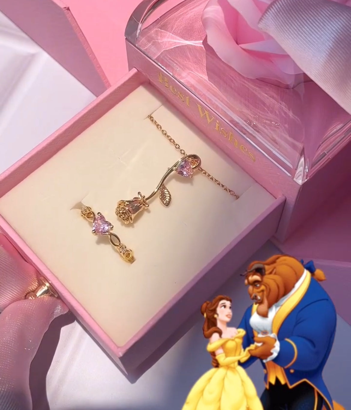 Set Disney anillo y collar Bella 🌹