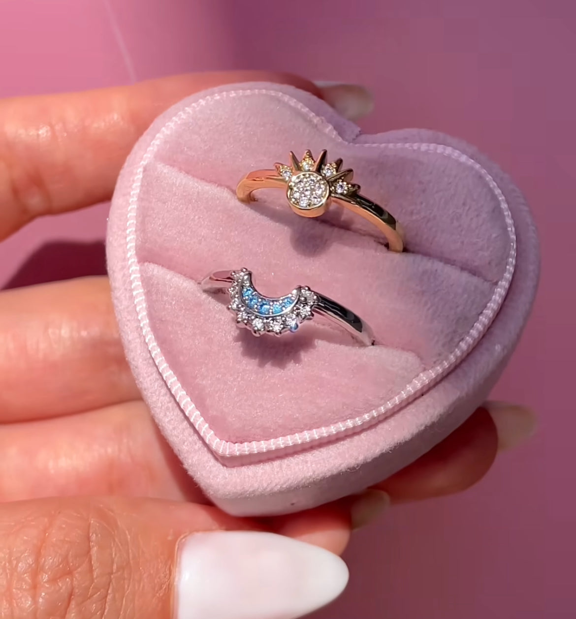 Set de anillos Disney para mejores amigas eclipse 🌙☀️