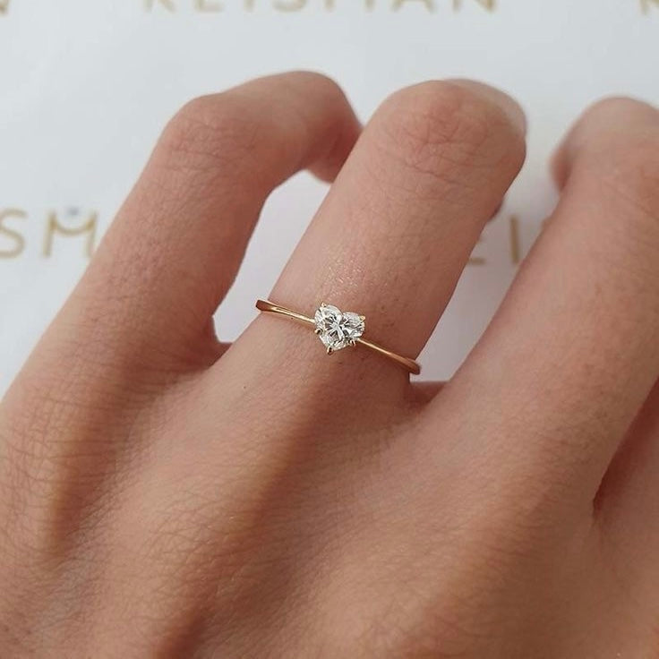 Anillo promesa o compromiso heart plata 925