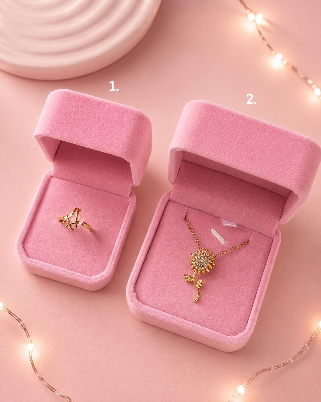 Cofre para anillo de promesa, princesa, básicos, compromiso y cadena