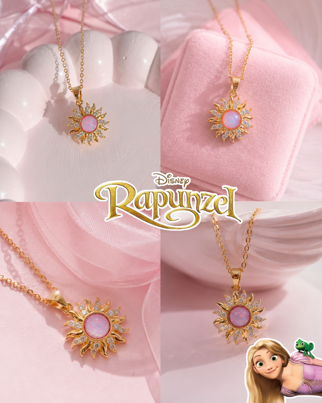 Cadena Disney Rapunzel sol lila✨
