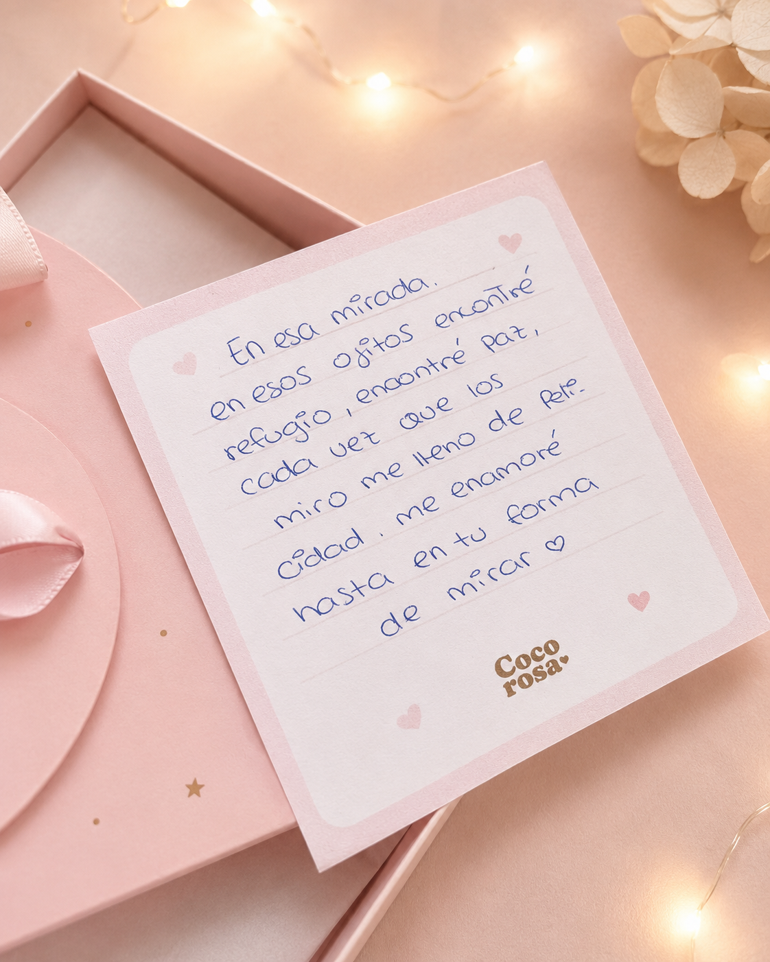 Tarjeta escrita a mano