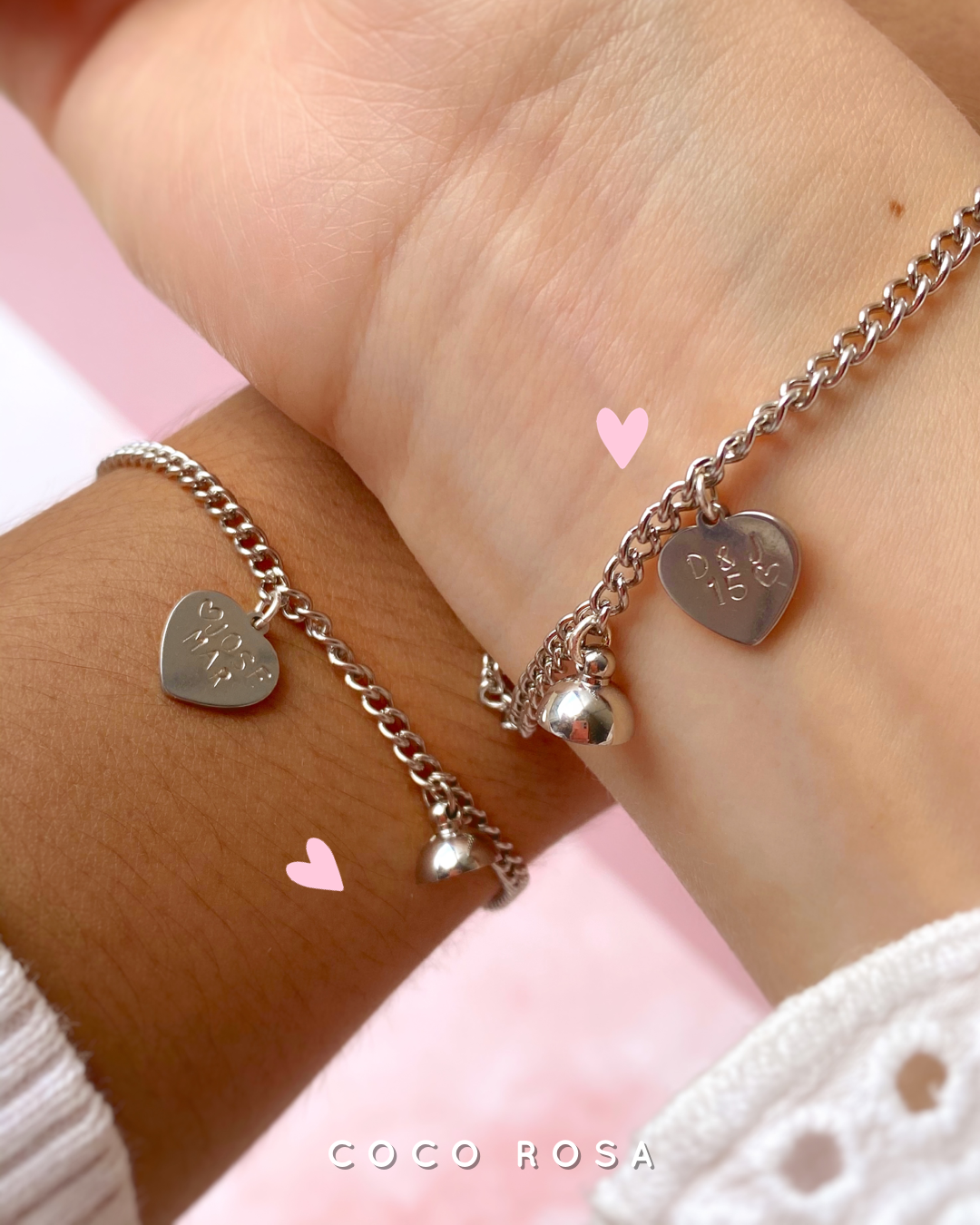 Pulsera de iman unisex grabadas