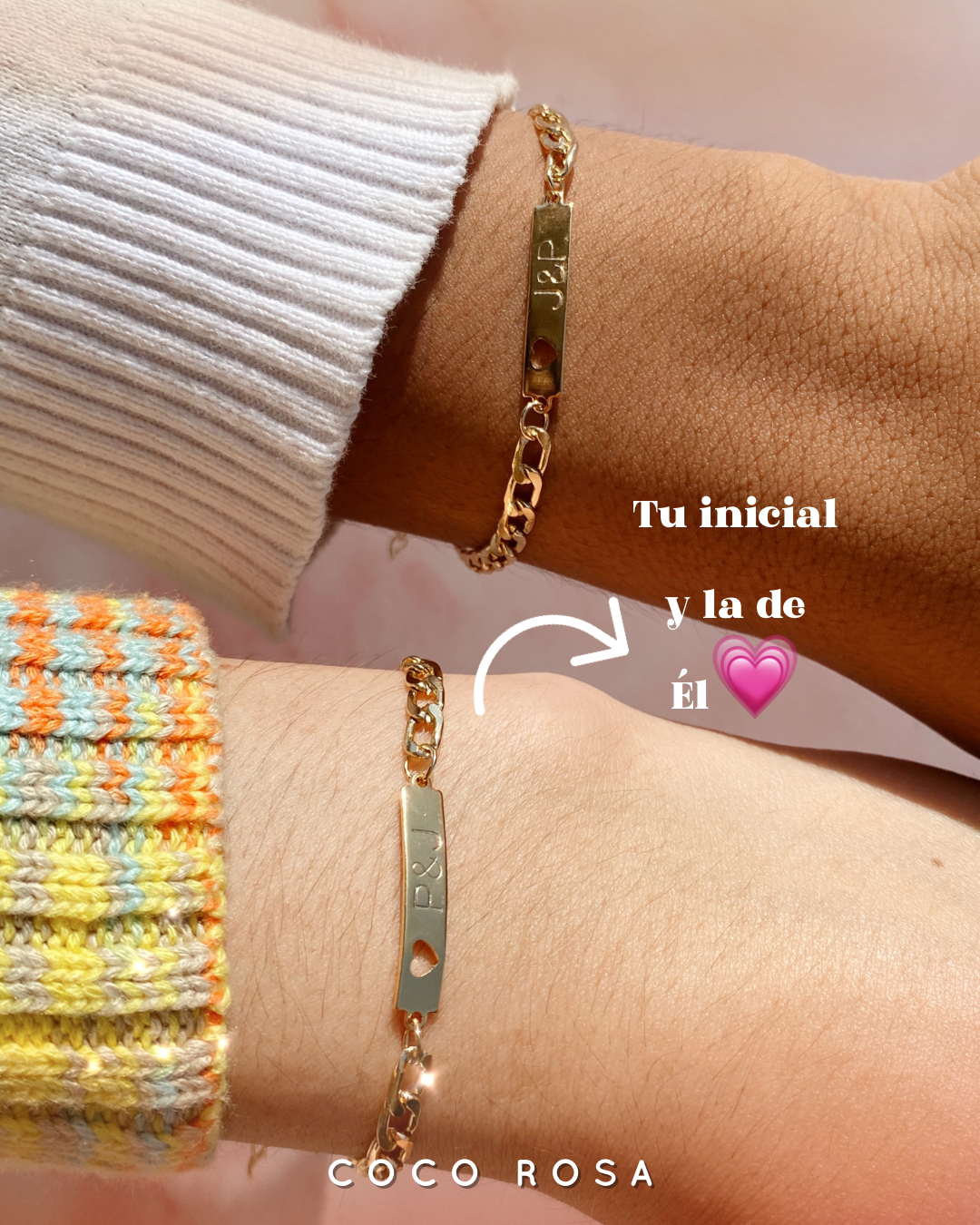 Brazalete heart grabados