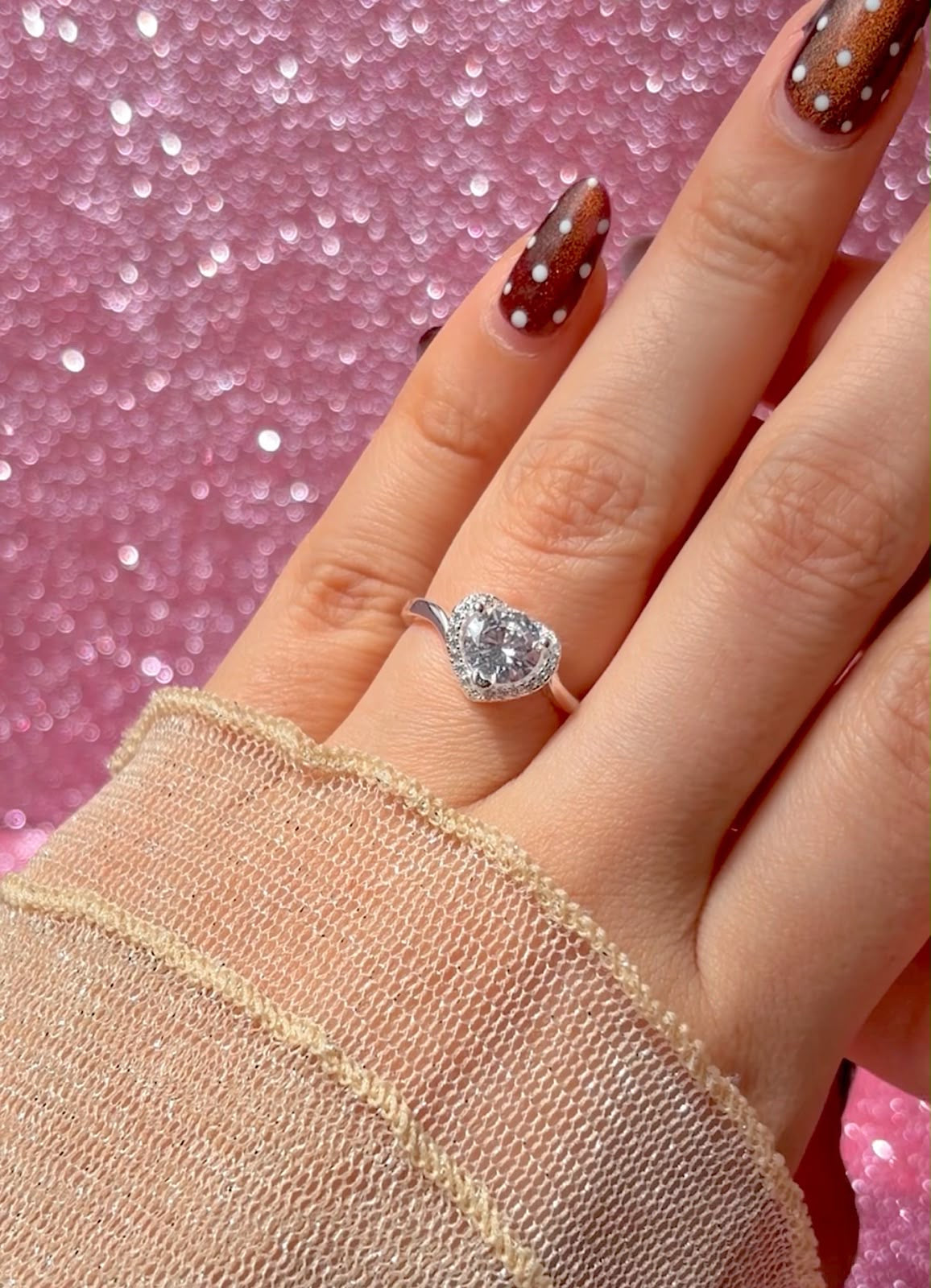 Anillo corazon Hermosa plata 925