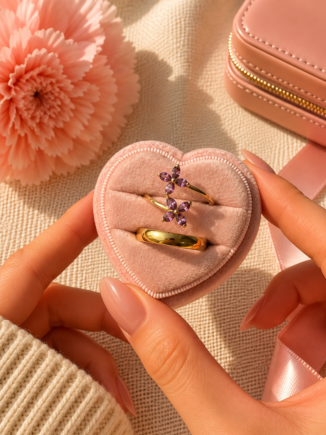 Anillo de promesa pareja 🌸✨