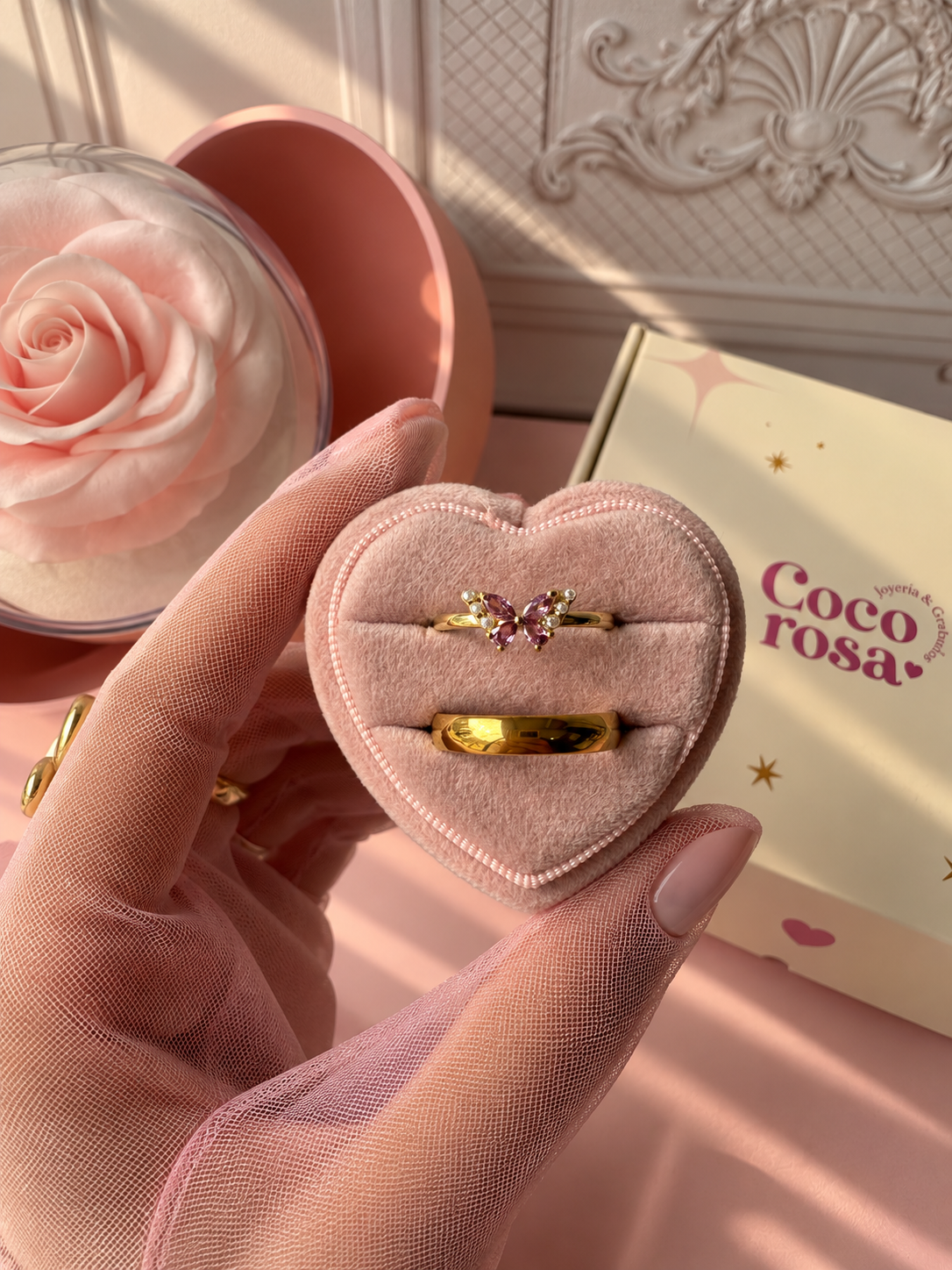 Anillo de promesa pareja 🦋✨