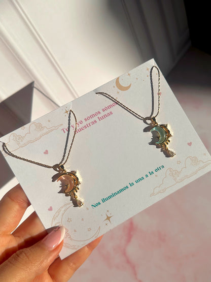 Set de cadenas Disney para mejores amigas Lunas🌙☀️