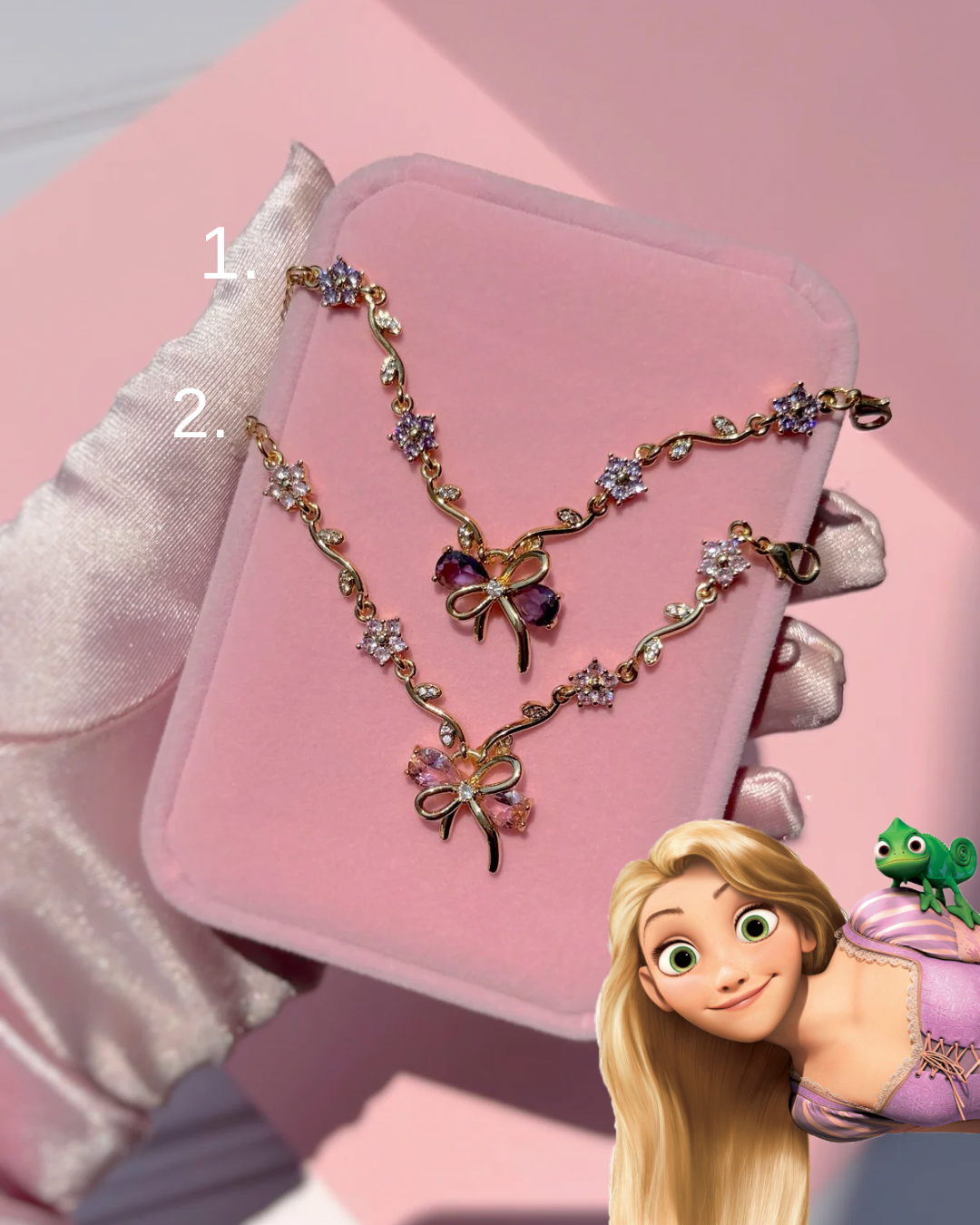 Pulseras de Rapunzel Disney 💜🩷