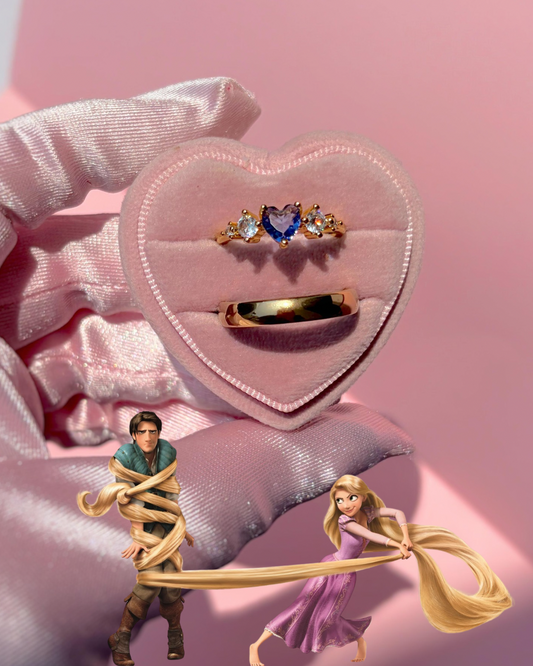 Set Anillo Disney princesa Rapunzel 💜☀️