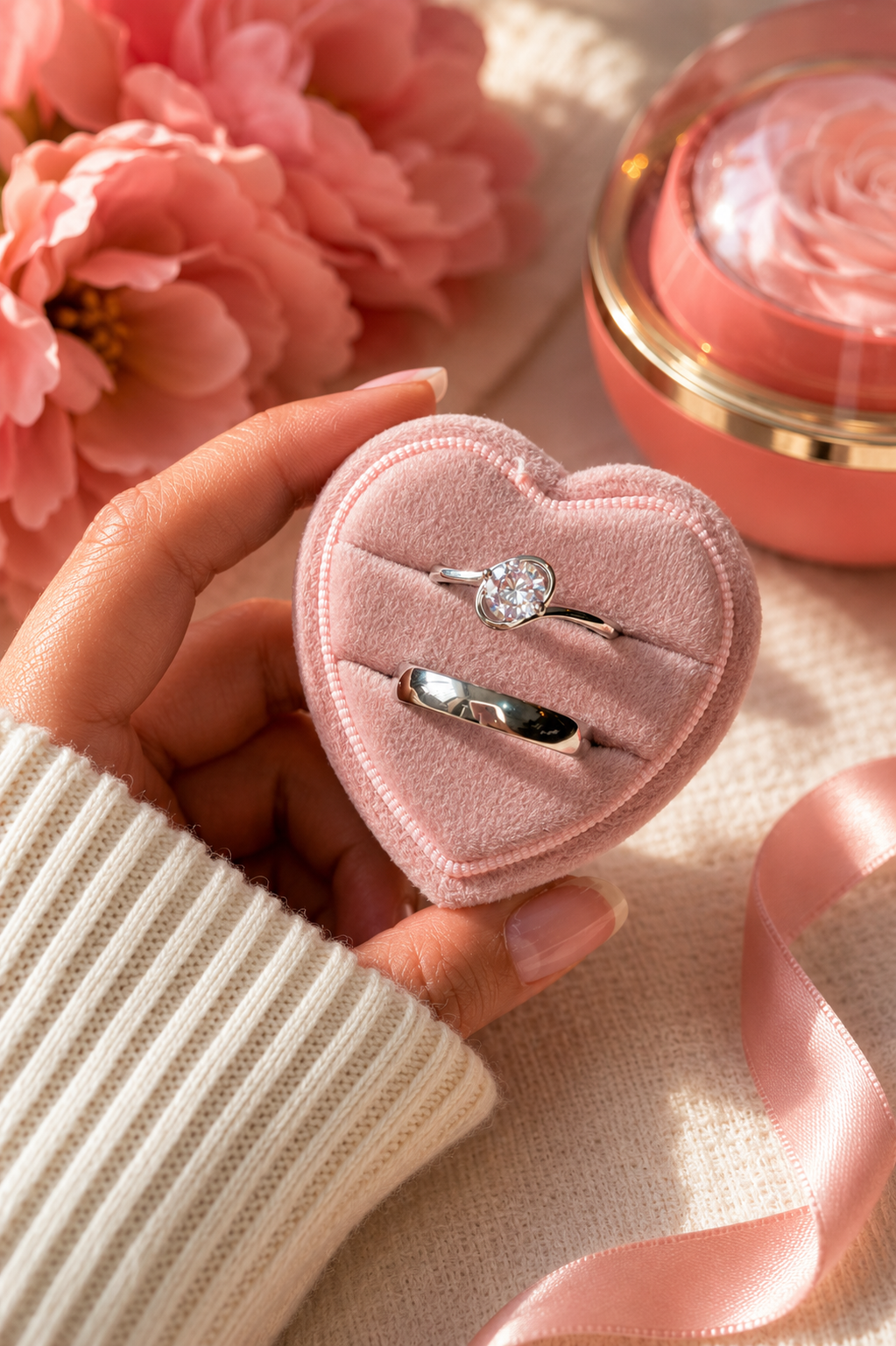 Anillo de promesa pareja plateado Infinito✨