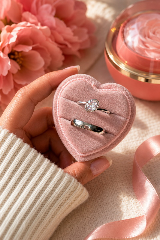 Anillo de promesa pareja plateado Infinito✨