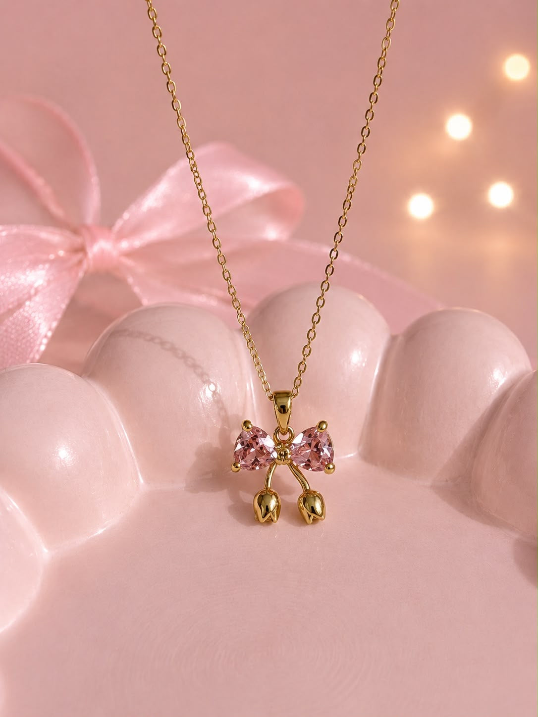 Cadena Lazo tulipán 🌷🎀