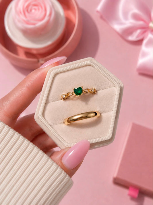 Anillo de promesa pareja Amor eterno ✨