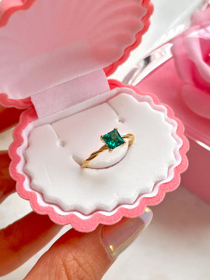 Anillo esmeralda hermosa plata 925
