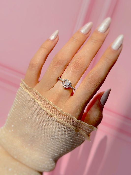 Anillo de promesa blanco