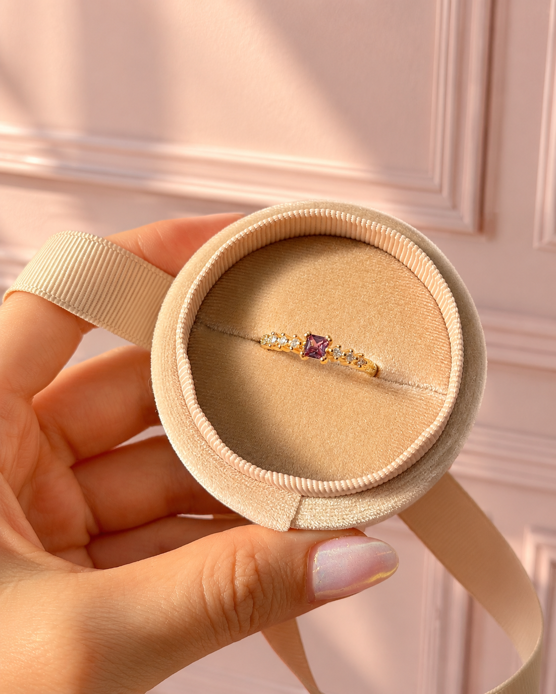 Anillo de promesa vida morado✨
