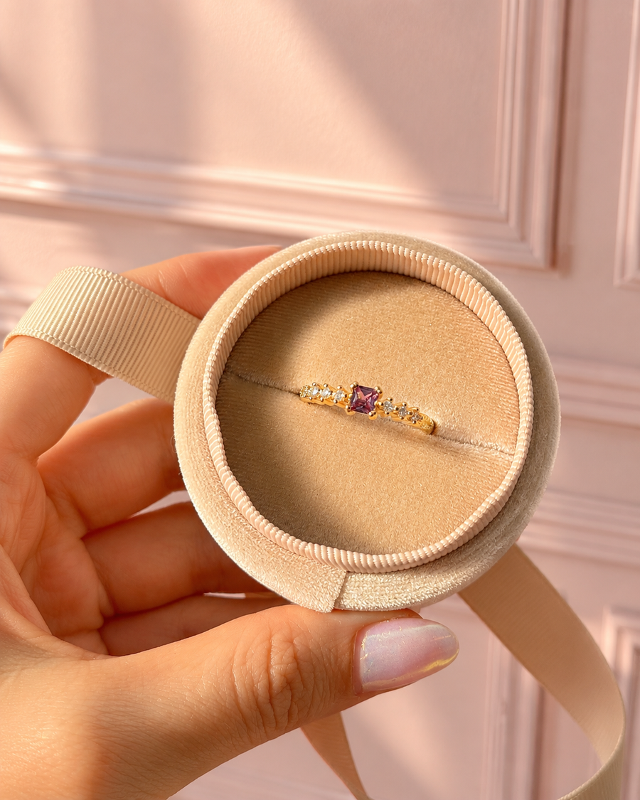 Anillo de promesa vida morado✨