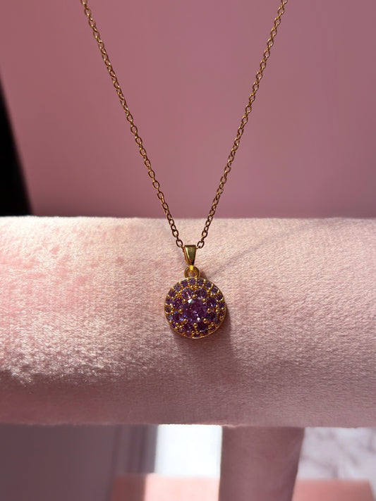 Cadena ✨anti-ansiedad✨flor morada