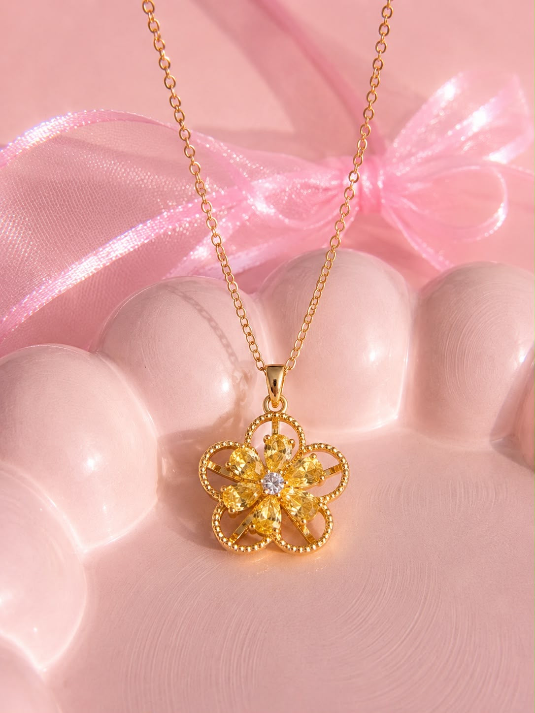 Cadena flor elegante ✨🌼