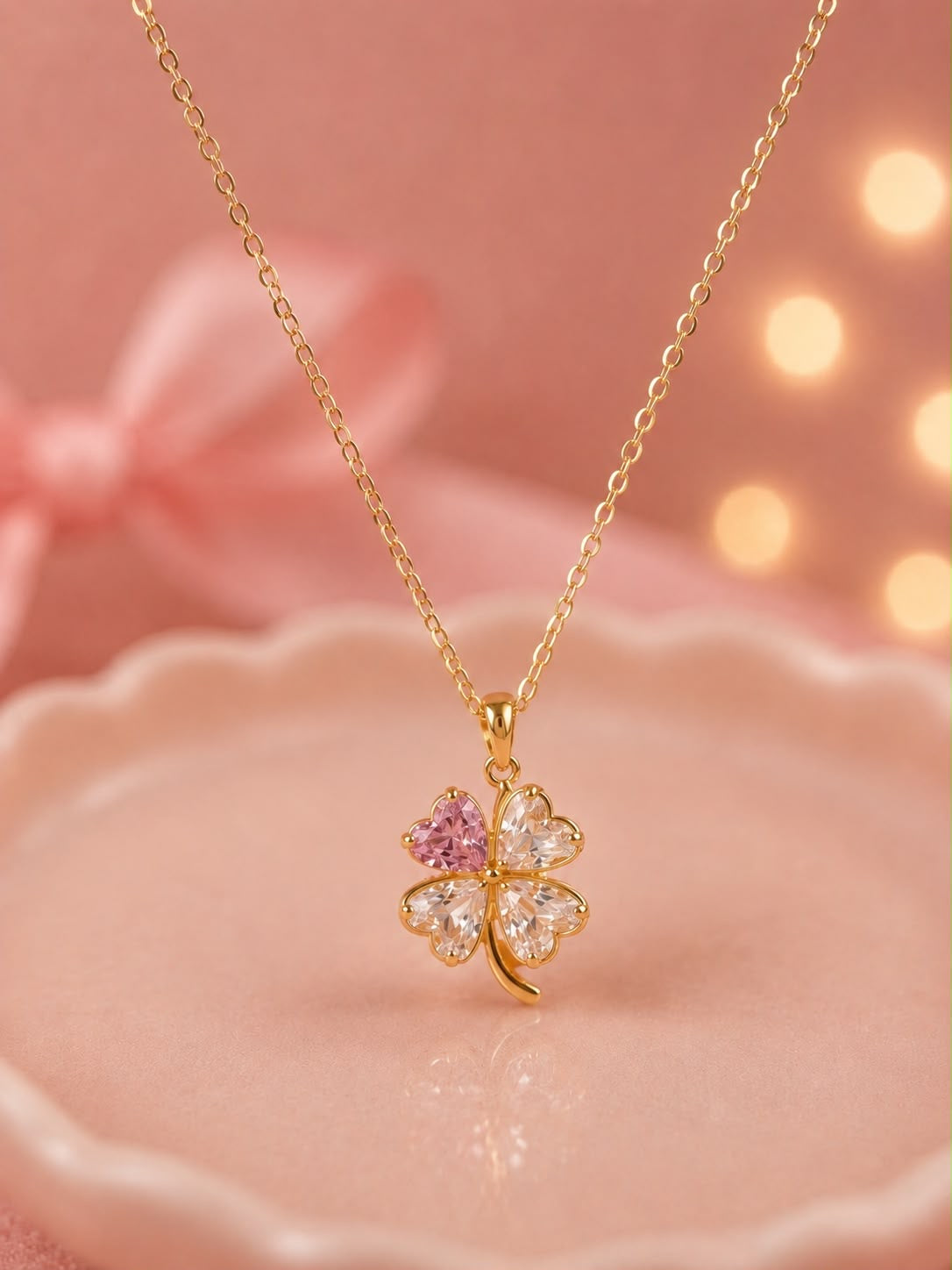 Cadena Trébol pink