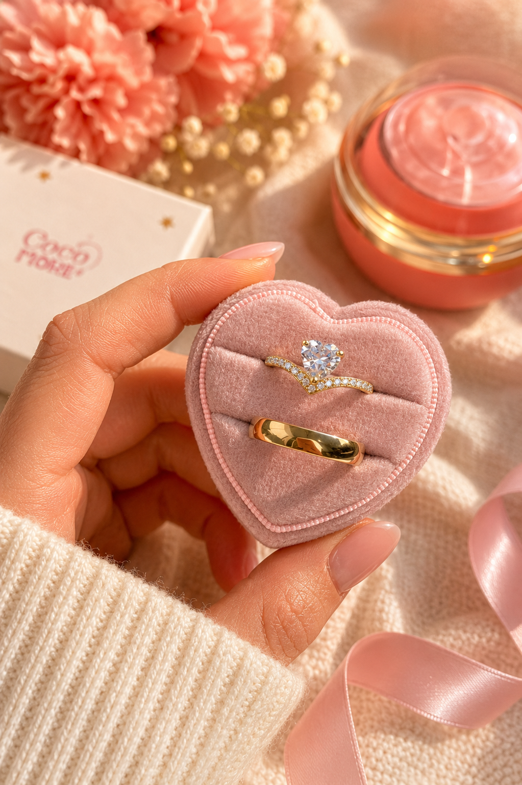 Anillo de promesa pareja Cielo 🦢✨