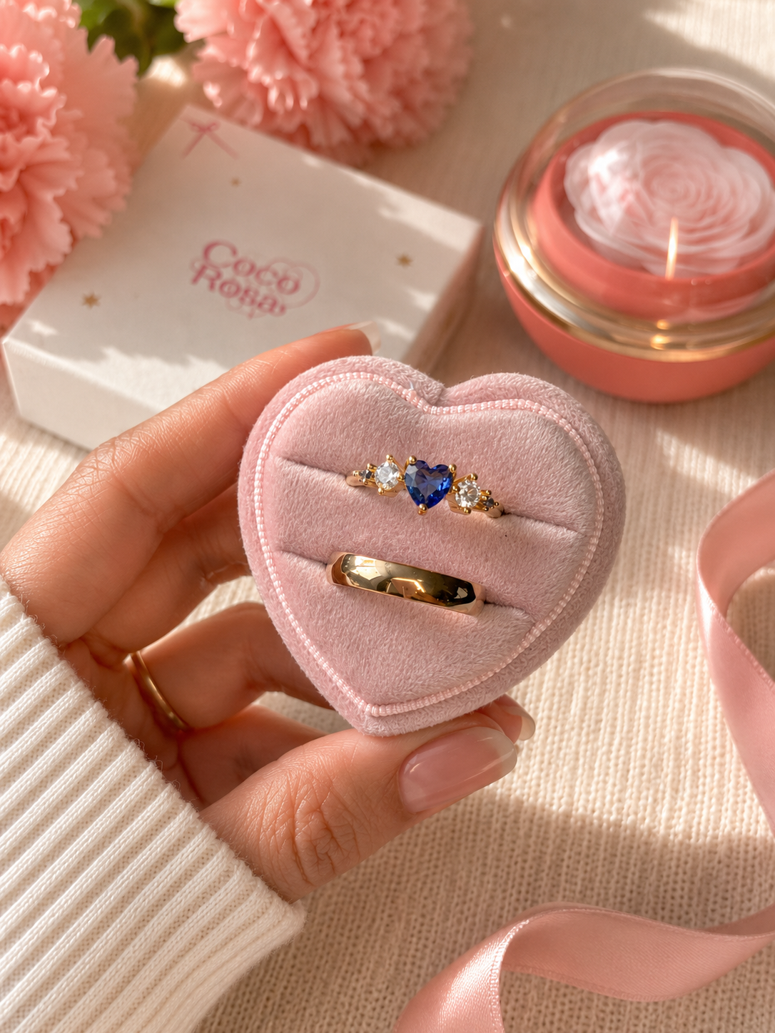 Anillo de promesa pareja iris ✨
