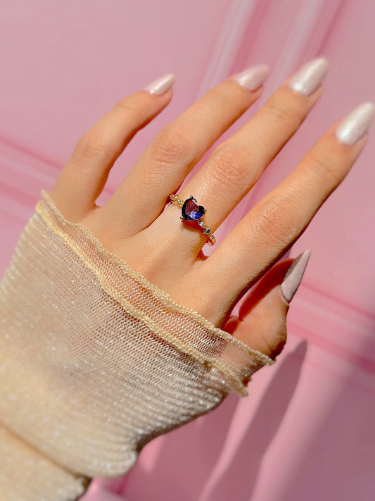 Anillo de promesa lila