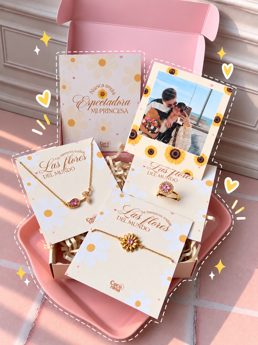 Cajita de flores amarillas de 3 productos 🌻💫